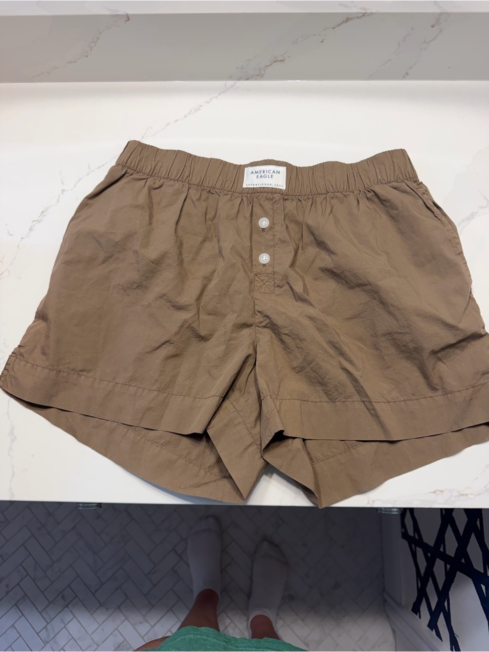 American Eagle Outfitters High Waist Brown Layered Shorts